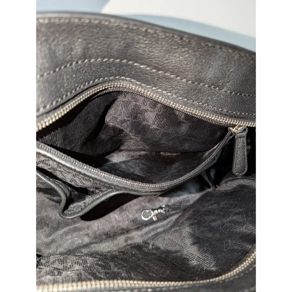 Michael Michael Kors Bedford Designer Black Leather Satchel‎ Crossbody Handbag
